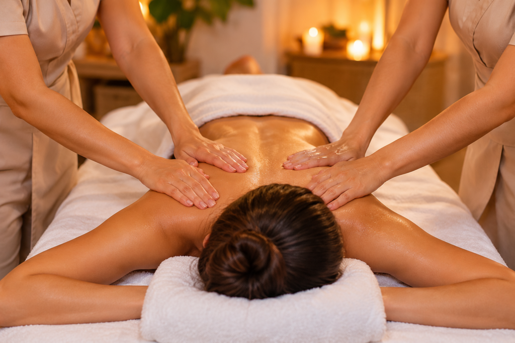 Massagem a Quatro Mãos